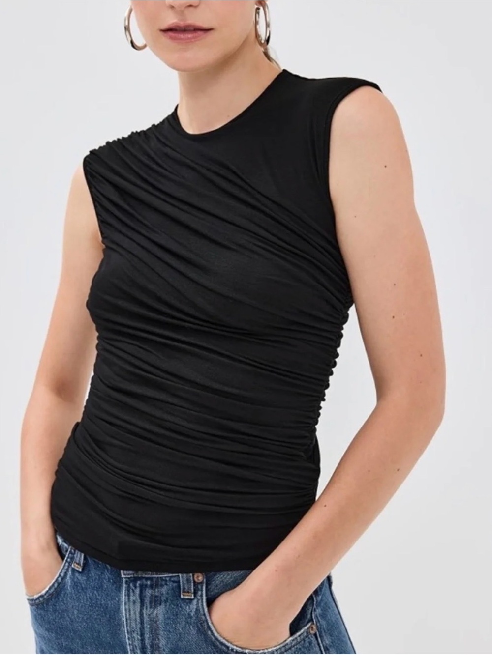AGOLDE NEW Ester Ruched Top